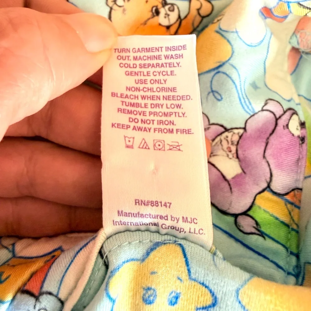 Retro Care Bears Women XL Favorite Bears Pose Pajama Pants Set Kidcore Nostalgic - Picture 15 of 15